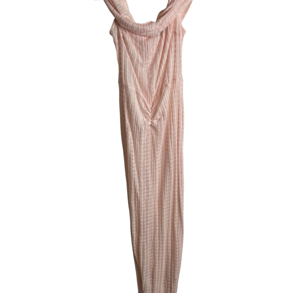 Faeriesty Womems XL Maxi Dress Semi Sheer Pink New Withered Tags 2587